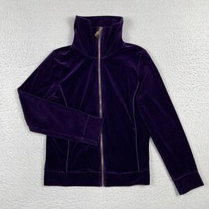 Lauren Ralph Lauren Jacket Womens Small Purple Velvet Casual Ladies LRL Travel‎